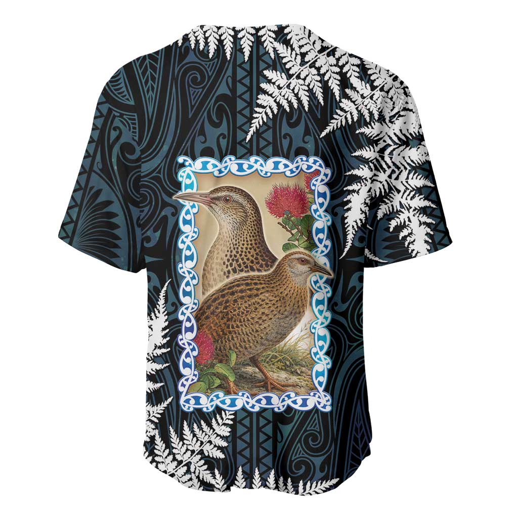 New Zealand Weka Baseball Jersey Maori Hen Koru Pattern - Aussie Hoodie