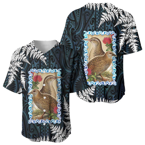 New Zealand Weka Baseball Jersey Maori Hen Koru Pattern - Aussie Hoodie