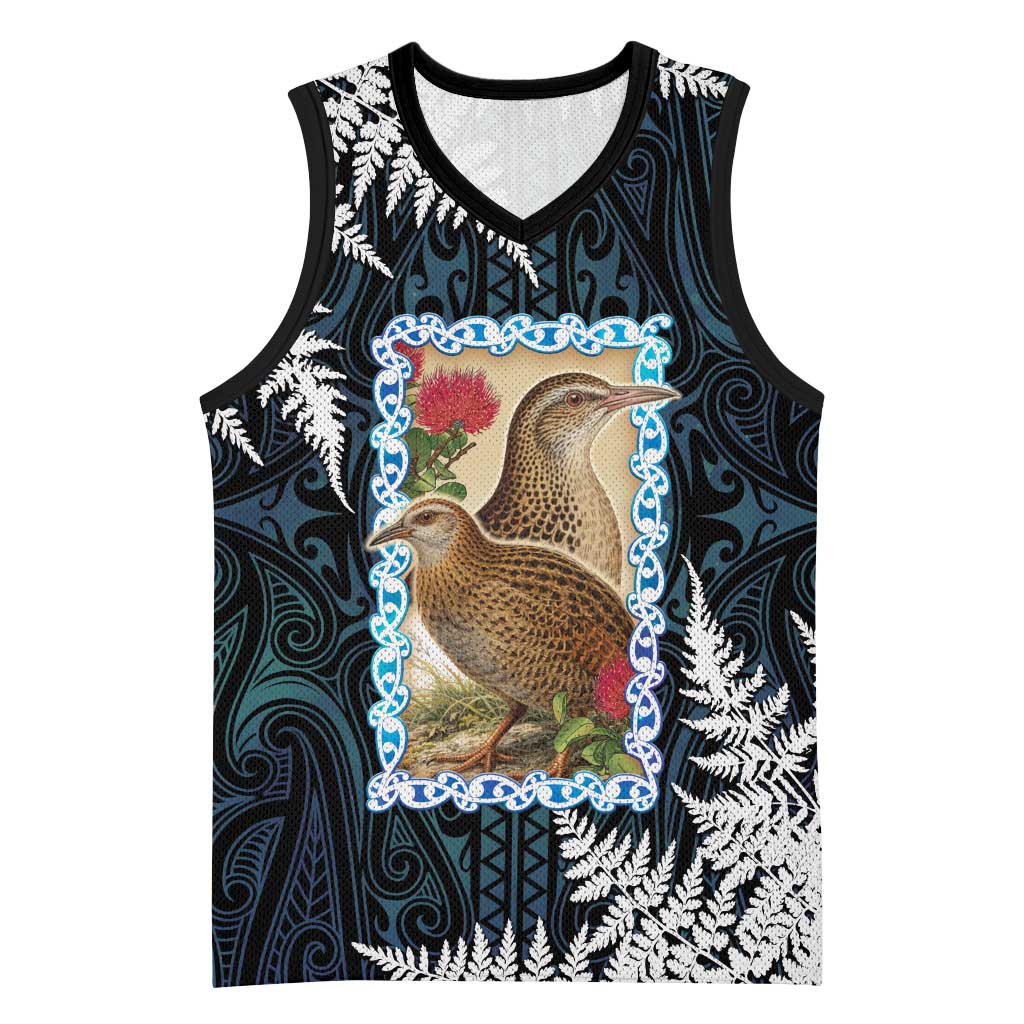 New Zealand Weka Basketball Jersey Maori Hen Koru Pattern - Aussie Hoodie