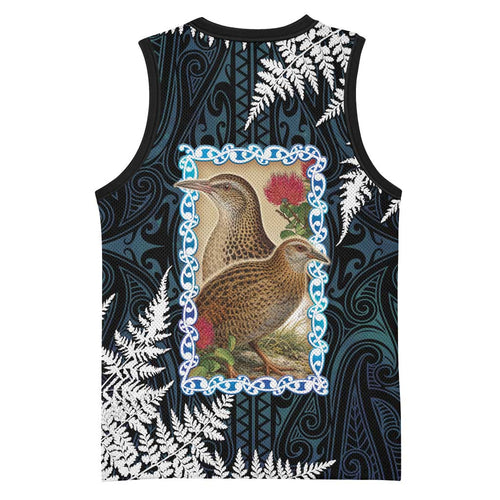 New Zealand Weka Basketball Jersey Maori Hen Koru Pattern - Aussie Hoodie