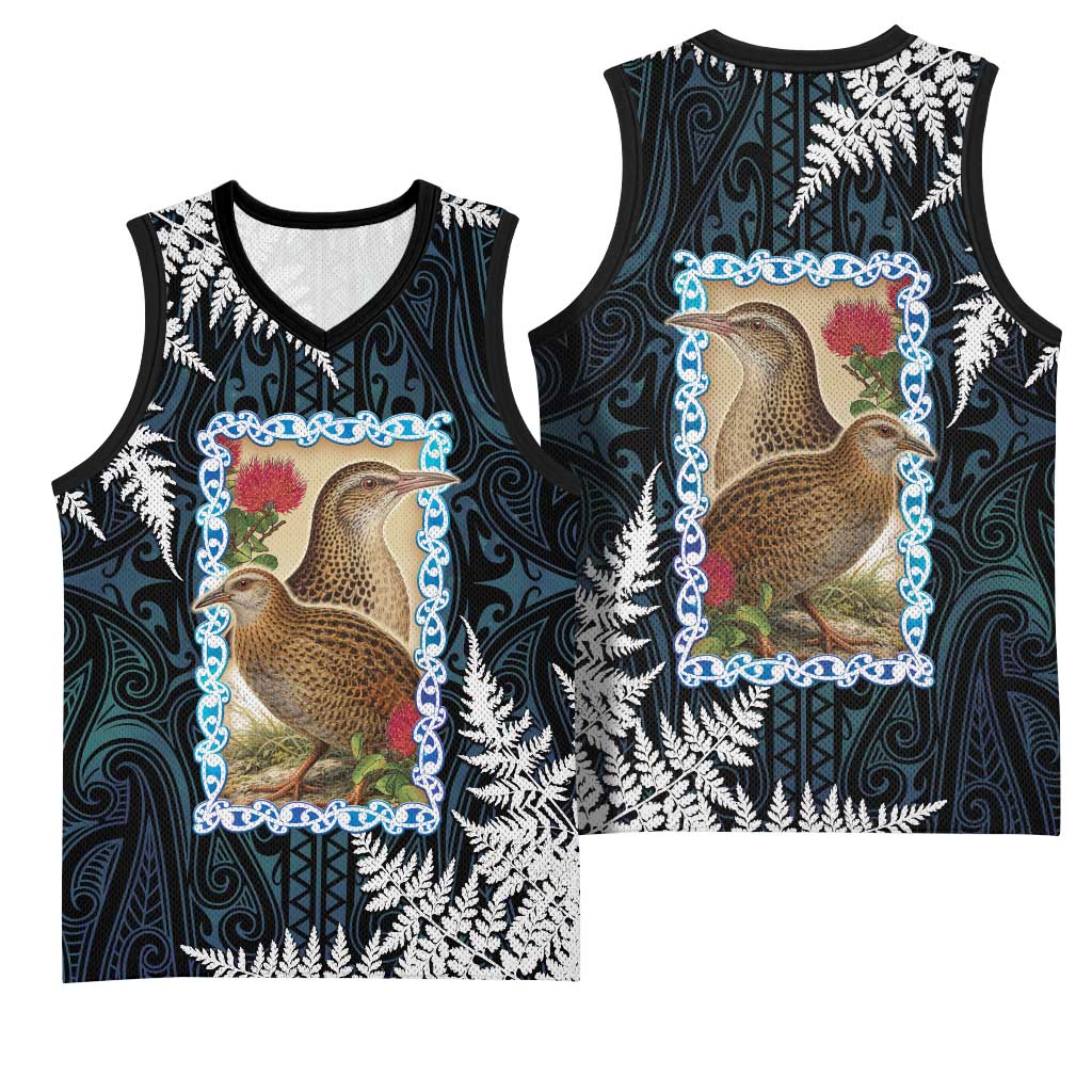 New Zealand Weka Basketball Jersey Maori Hen Koru Pattern - Aussie Hoodie