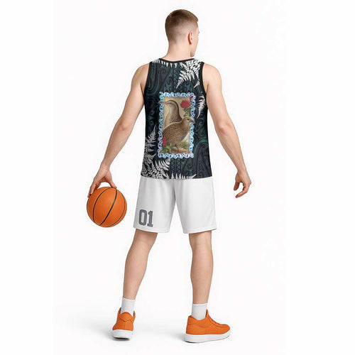 New Zealand Weka Basketball Jersey Maori Hen Koru Pattern - Aussie Hoodie