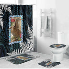New Zealand Weka Bathroom Set Maori Hen Koru Pattern - Aussie Hoodie