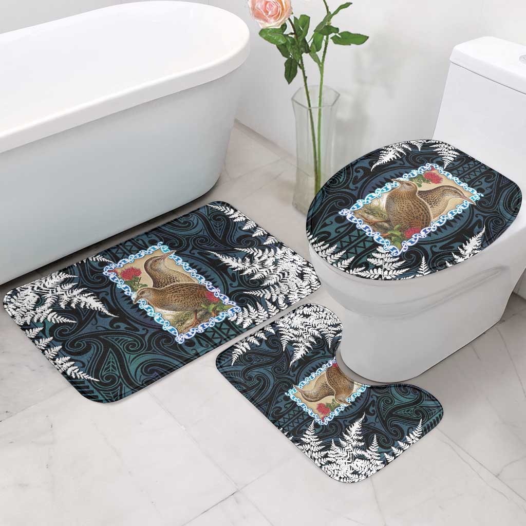 New Zealand Weka Bathroom Set Maori Hen Koru Pattern - Aussie Hoodie