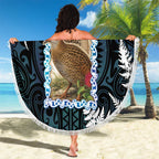 New Zealand Weka Beach Blanket Maori Hen Koru Pattern - Aussie Hoodie