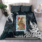 New Zealand Weka Bedding Set Maori Hen Koru Pattern - Aussie Hoodie