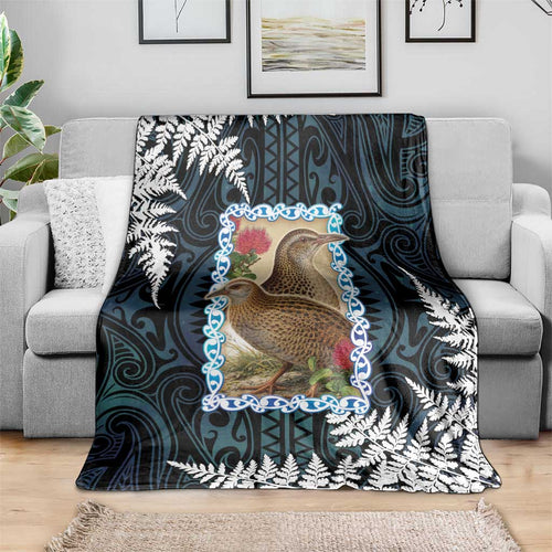 New Zealand Weka Blanket Maori Hen Koru Pattern - Aussie Hoodie