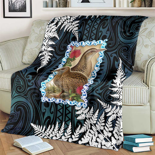 New Zealand Weka Blanket Maori Hen Koru Pattern - Aussie Hoodie