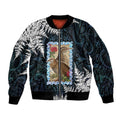New Zealand Weka Bomber Jacket Maori Hen Koru Pattern - Aussie Hoodie