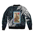 New Zealand Weka Bomber Jacket Maori Hen Koru Pattern - Aussie Hoodie
