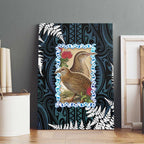 New Zealand Weka Canvas Wall Art Maori Hen Koru Pattern - Aussie Hoodie