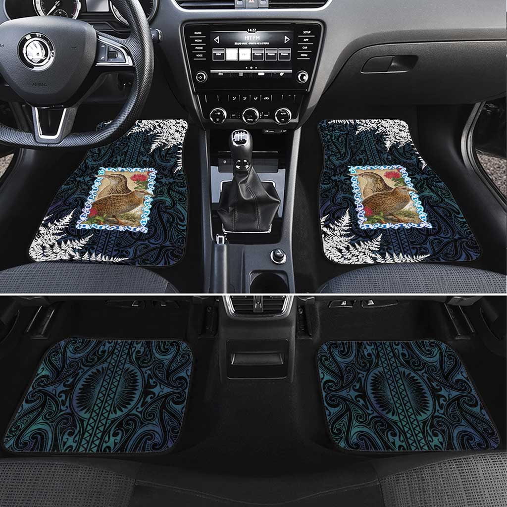 New Zealand Weka Car Mats Maori Hen Koru Pattern - Aussie Hoodie