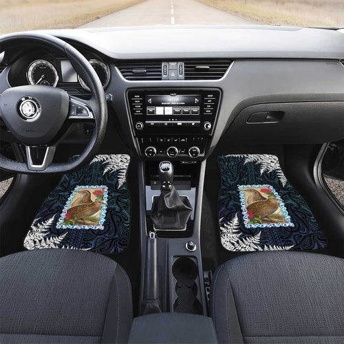 New Zealand Weka Car Mats Maori Hen Koru Pattern - Aussie Hoodie
