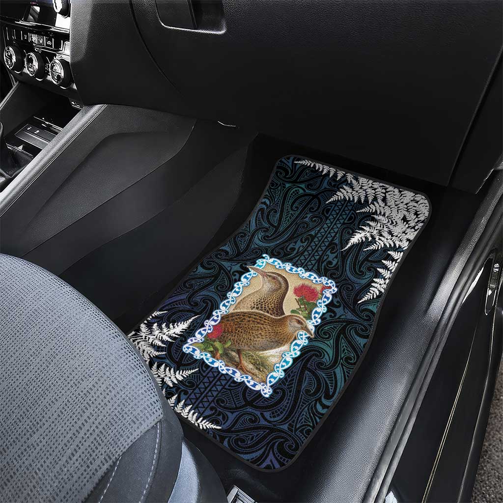 New Zealand Weka Car Mats Maori Hen Koru Pattern - Aussie Hoodie