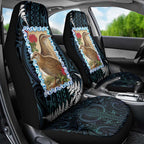 New Zealand Weka Car Seat Cover Maori Hen Koru Pattern - Aussie Hoodie
