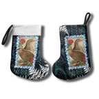 New Zealand Weka Christmas Stocking Maori Hen Koru Pattern