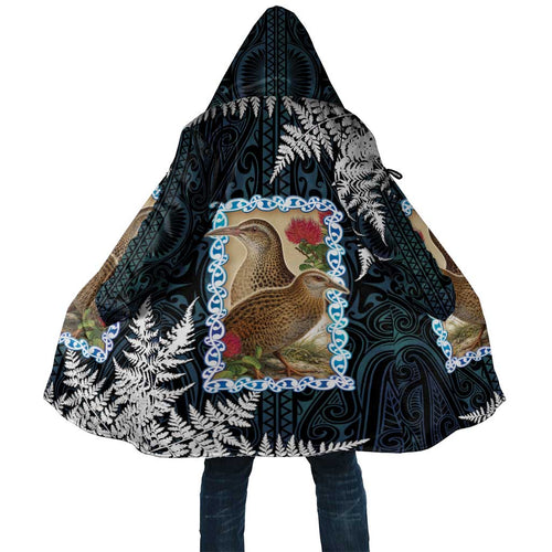 New Zealand Weka Cloak Maori Hen Koru Pattern - Aussie Hoodie