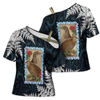 New Zealand Weka Cross Shoulder Shirt Maori Hen Koru Pattern - Aussie Hoodie