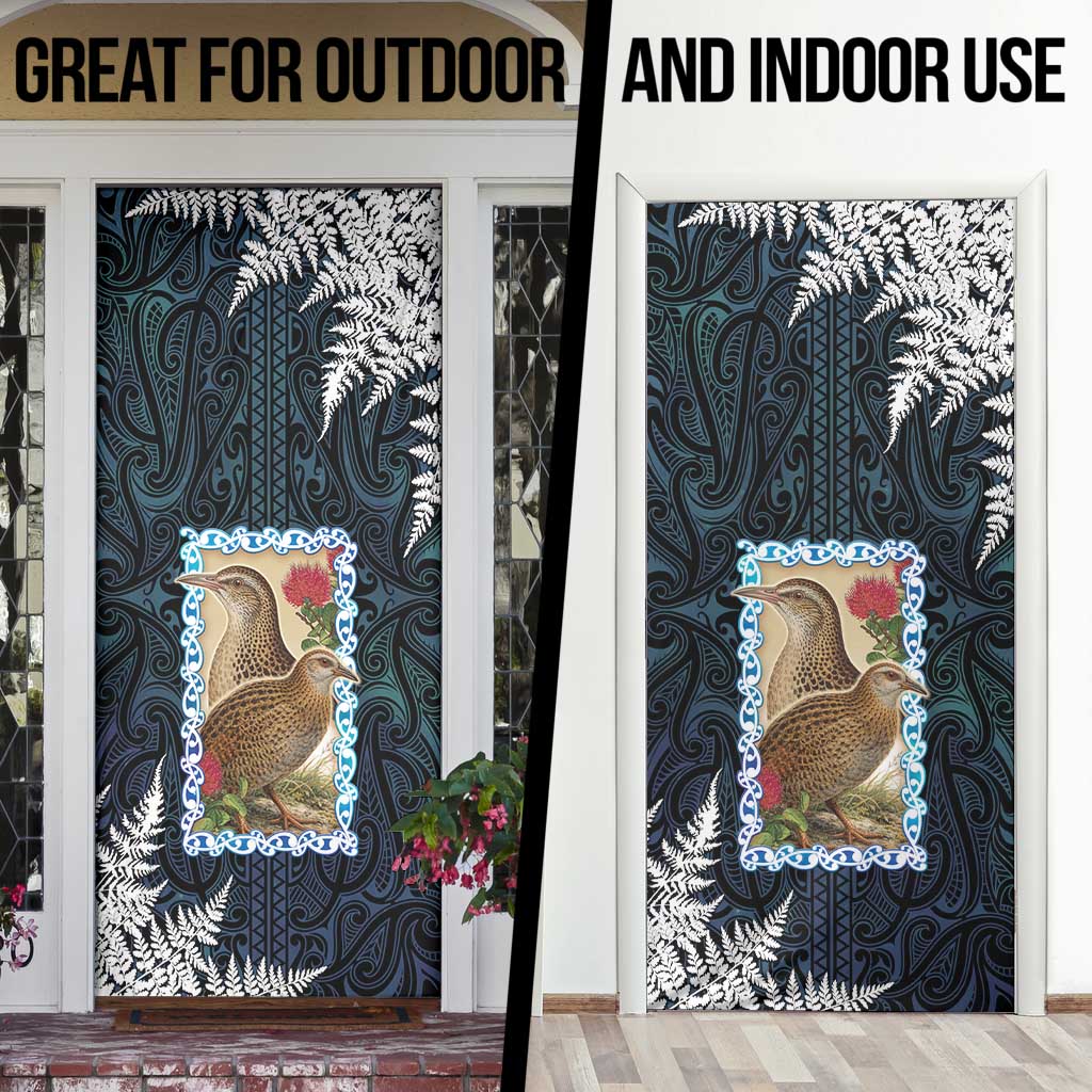 New Zealand Weka Door Cover Maori Hen Koru Pattern - Aussie Hoodie