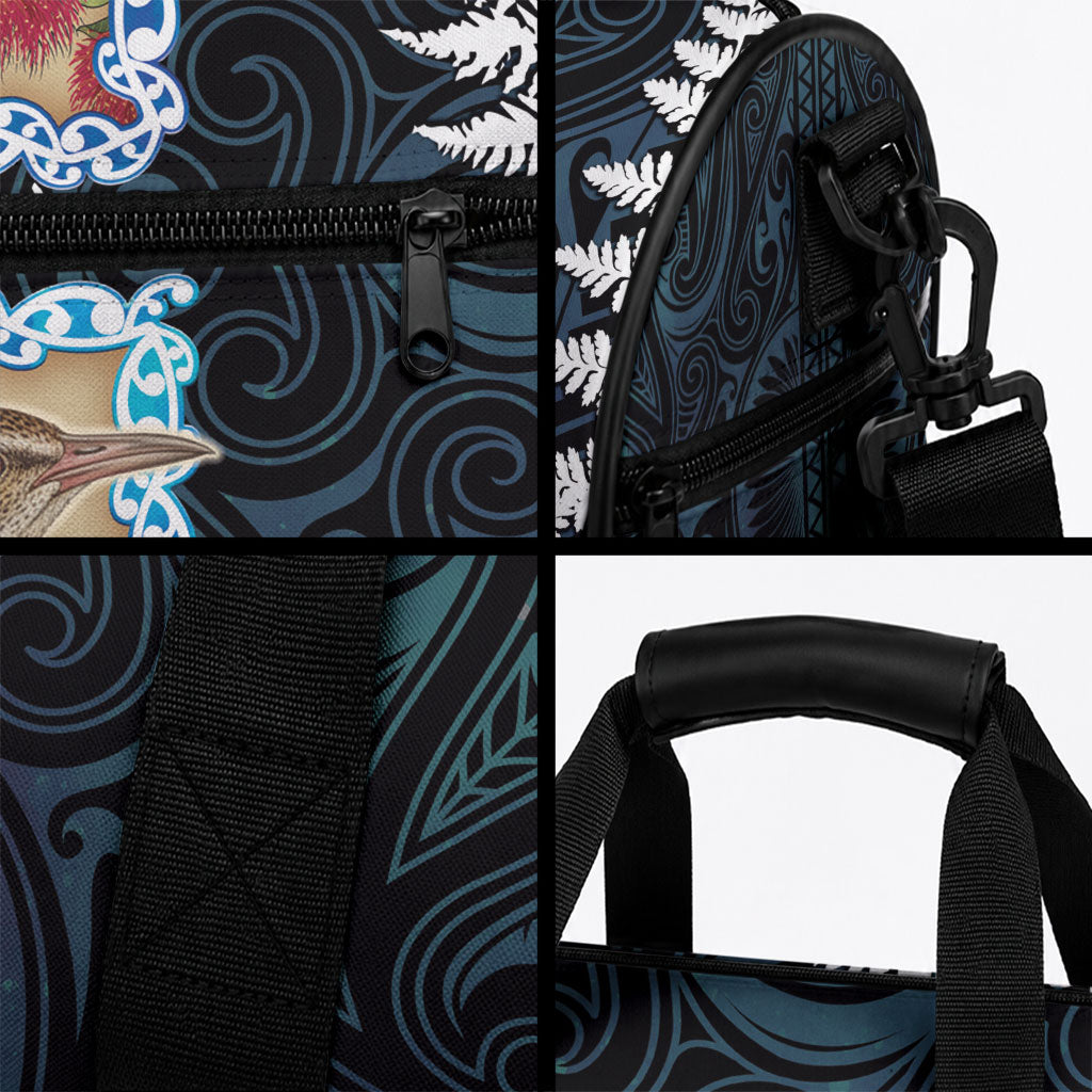 New Zealand Weka Duffle Bag Maori Hen Koru Pattern