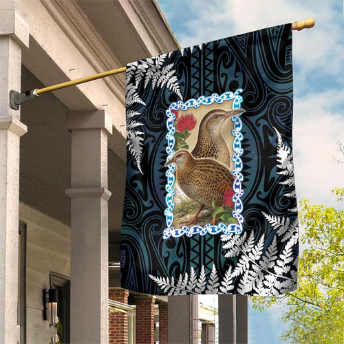 New Zealand Weka Garden Flag Maori Hen Koru Pattern - Aussie Hoodie