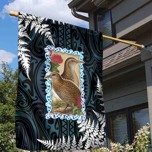 New Zealand Weka Garden Flag Maori Hen Koru Pattern - Aussie Hoodie