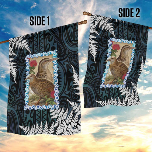 New Zealand Weka Garden Flag Maori Hen Koru Pattern - Aussie Hoodie