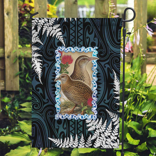 New Zealand Weka Garden Flag Maori Hen Koru Pattern - Aussie Hoodie