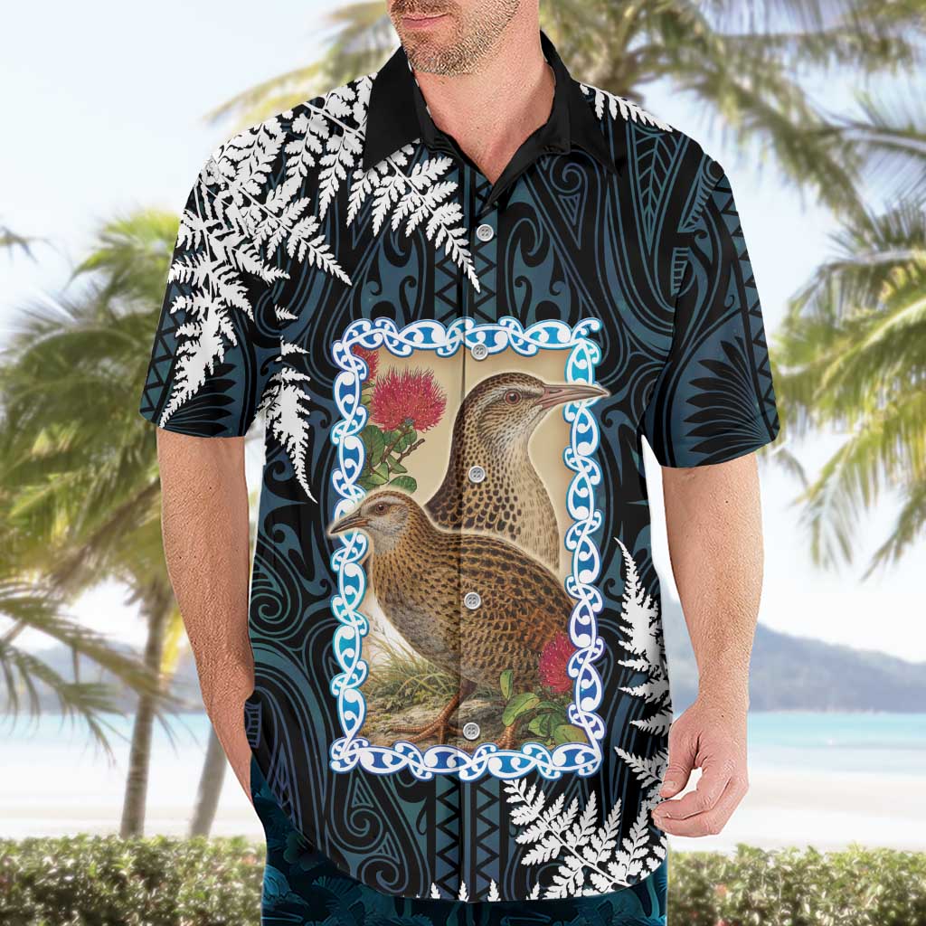 New Zealand Weka Hawaiian Shirt Maori Hen Koru Pattern - Aussie Hoodie
