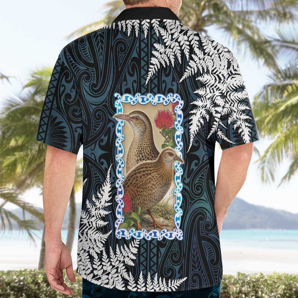 New Zealand Weka Hawaiian Shirt Maori Hen Koru Pattern - Aussie Hoodie