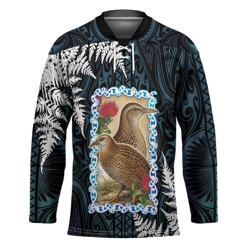 New Zealand Weka Hockey Jersey Maori Hen Koru Pattern - Aussie Hoodie