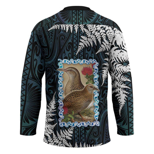 New Zealand Weka Hockey Jersey Maori Hen Koru Pattern - Aussie Hoodie