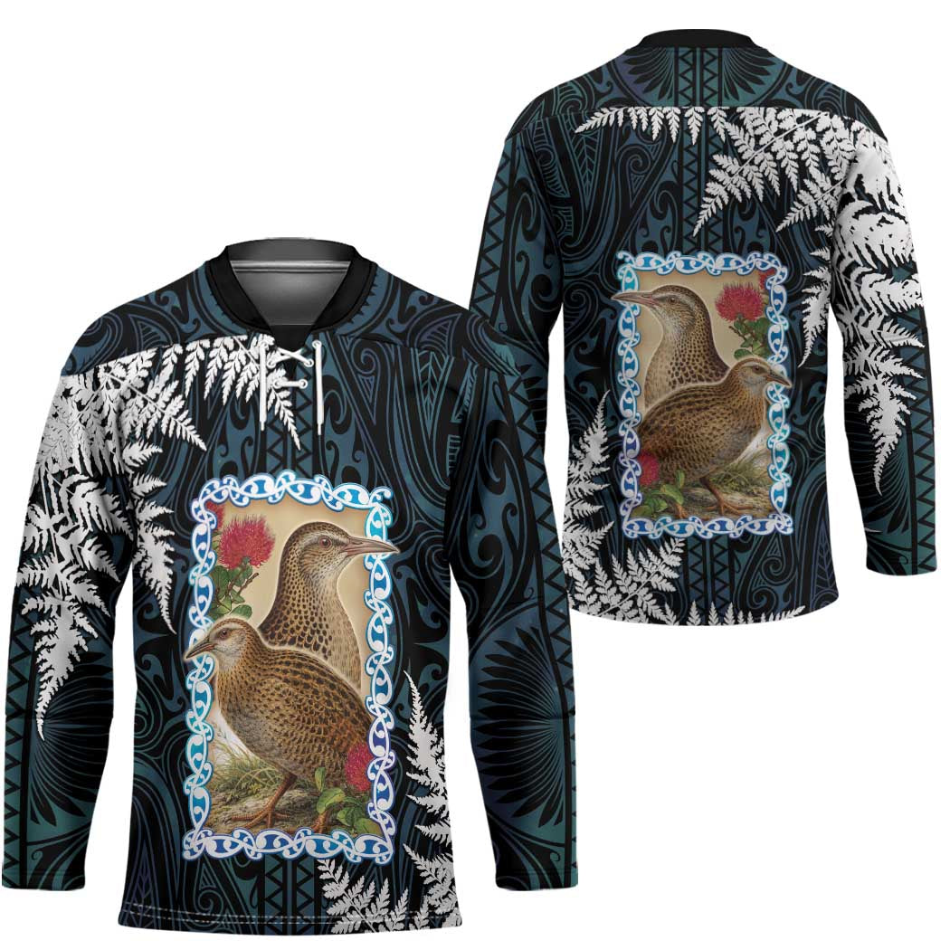 New Zealand Weka Hockey Jersey Maori Hen Koru Pattern - Aussie Hoodie