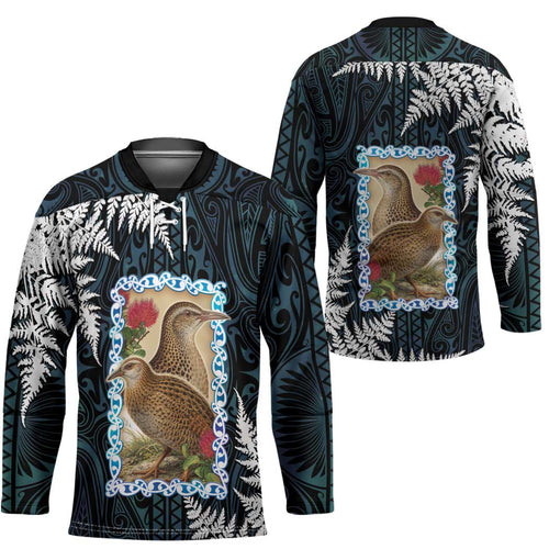 New Zealand Weka Hockey Jersey Maori Hen Koru Pattern - Aussie Hoodie