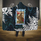 New Zealand Weka Hooded Blanket Maori Hen Koru Pattern - Aussie Hoodie