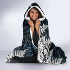 New Zealand Weka Hooded Blanket Maori Hen Koru Pattern - Aussie Hoodie