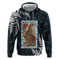 New Zealand Weka Hoodie Maori Hen Koru Pattern - Aussie Hoodie