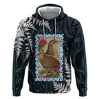 New Zealand Weka Hoodie Maori Hen Koru Pattern - Aussie Hoodie
