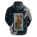 New Zealand Weka Hoodie Maori Hen Koru Pattern - Aussie Hoodie