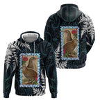 New Zealand Weka Hoodie Maori Hen Koru Pattern - Aussie Hoodie