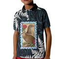 New Zealand Weka Kid Polo Shirt Maori Hen Koru Pattern - Aussie Hoodie