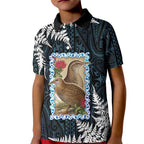 New Zealand Weka Kid Polo Shirt Maori Hen Koru Pattern - Aussie Hoodie
