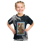 New Zealand Weka Kid T Shirt Maori Hen Koru Pattern - Aussie Hoodie