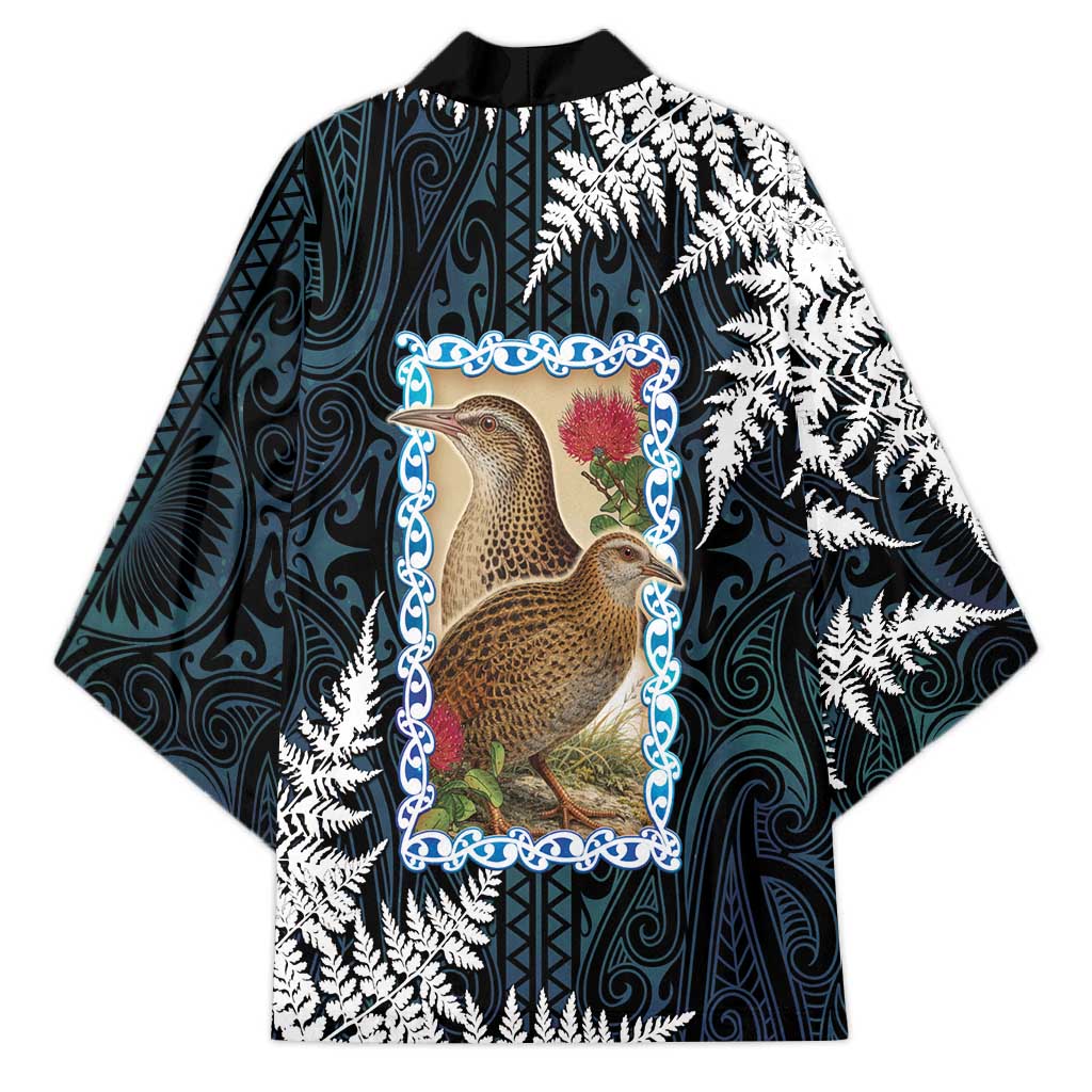 New Zealand Weka Kimono Maori Hen Koru Pattern - Aussie Hoodie
