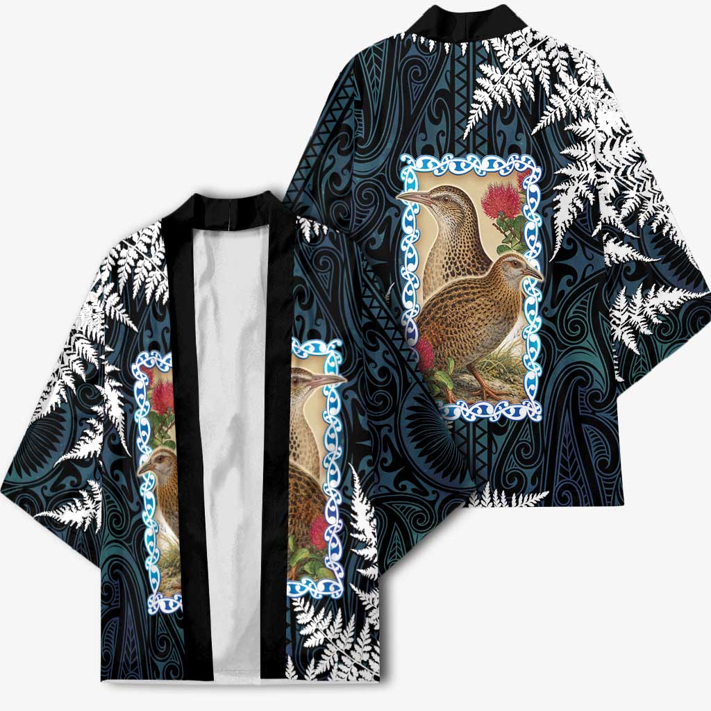 New Zealand Weka Kimono Maori Hen Koru Pattern - Aussie Hoodie