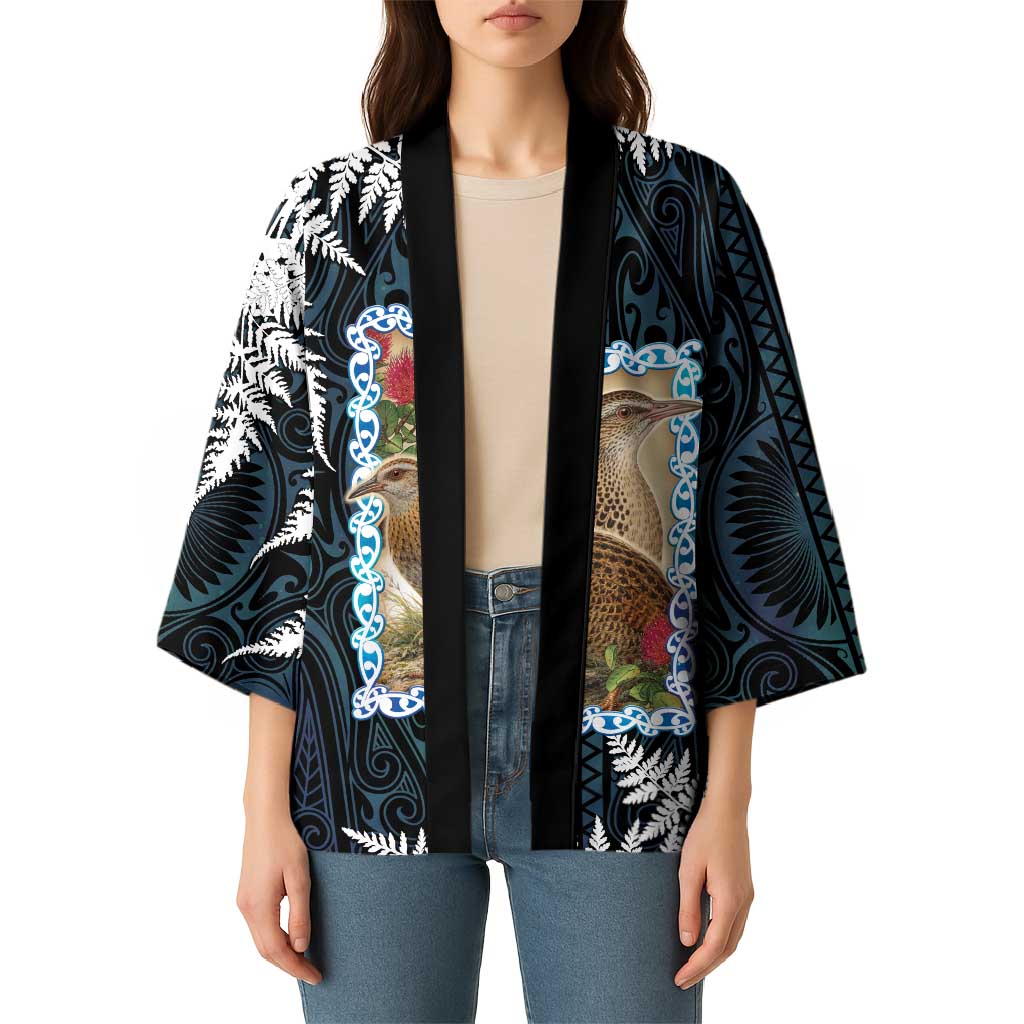 New Zealand Weka Kimono Maori Hen Koru Pattern - Aussie Hoodie