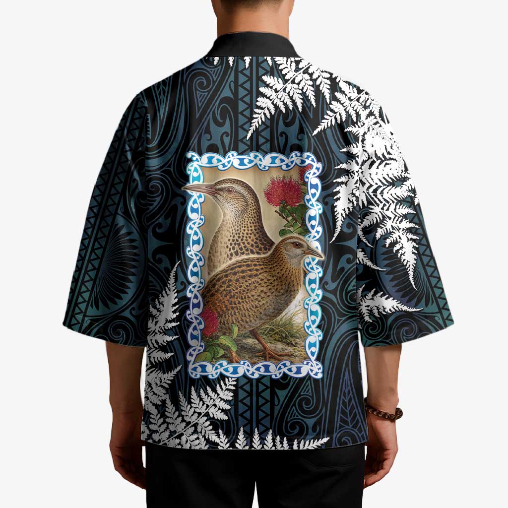 New Zealand Weka Kimono Maori Hen Koru Pattern - Aussie Hoodie
