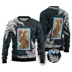 New Zealand Weka Ugly Christmas Sweater Maori Hen Koru Pattern