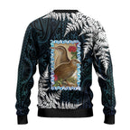 New Zealand Weka Ugly Christmas Sweater Maori Hen Koru Pattern