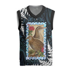 New Zealand Weka Christmas Knitted V-Neck Vest Maori Hen Koru Pattern